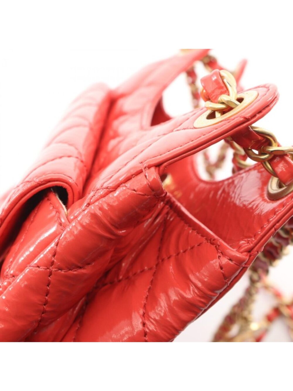 Chanel Shoulder Bag Quilted Small Hobo Coral Pink Leather - Picture 9 of 9